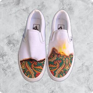 Vans Big Reveal paisley print slip on sneakers, NWOT, size 5 men, 6.5 women
